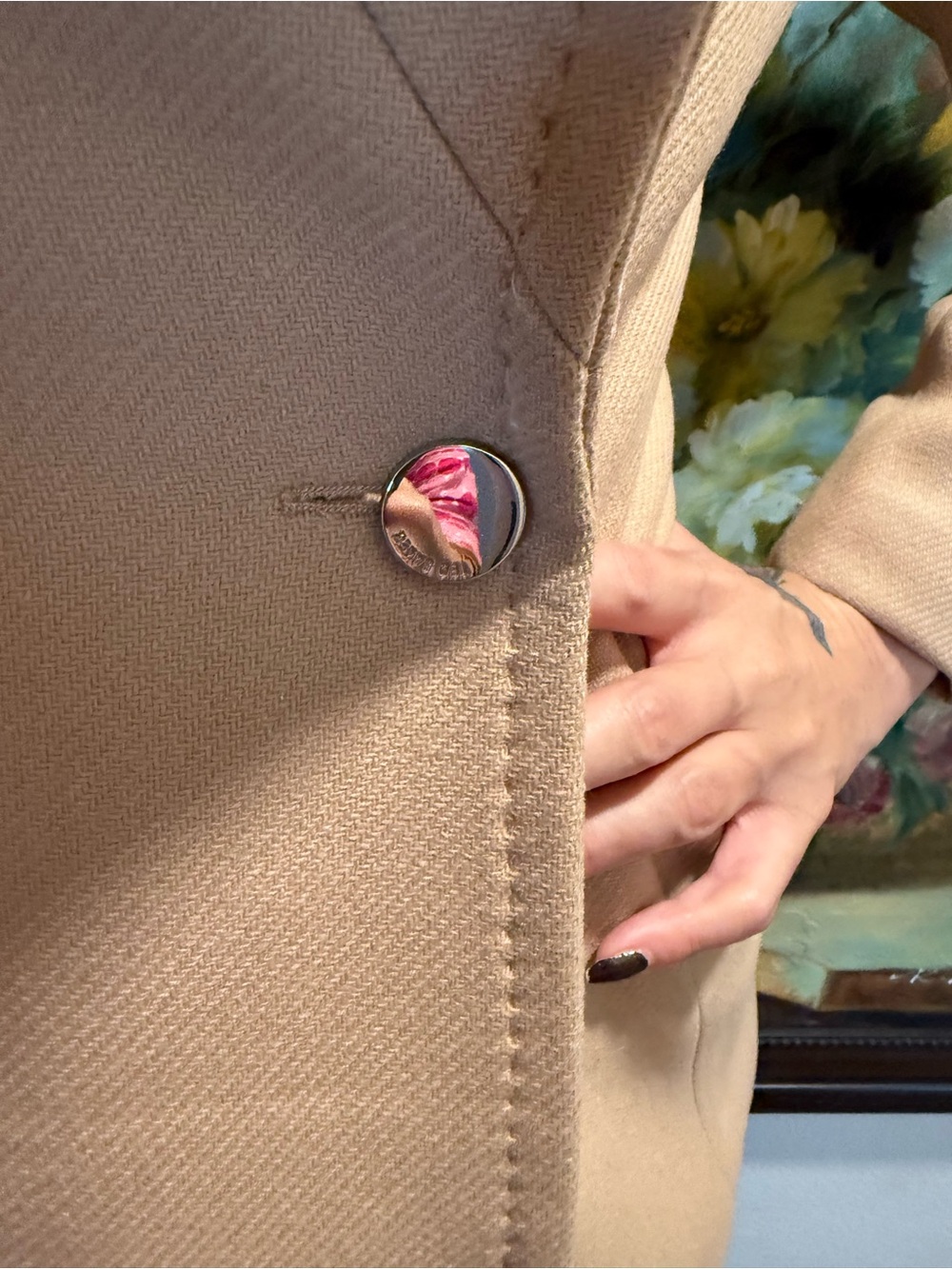 Ted Baker Camel Tan Single-Button Lined Coat - Picture 10 of 16